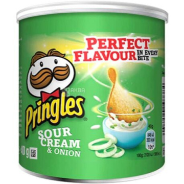 Чипси Pringles Sour Cream & Onion Сметана-цибуля, 40 г